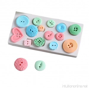 Button Silicone Fondant Mould Sugar Craft DIY Gumpaste Cake Decorating Tools for Cupcake Topper Silicone Mold - B0747JW33C